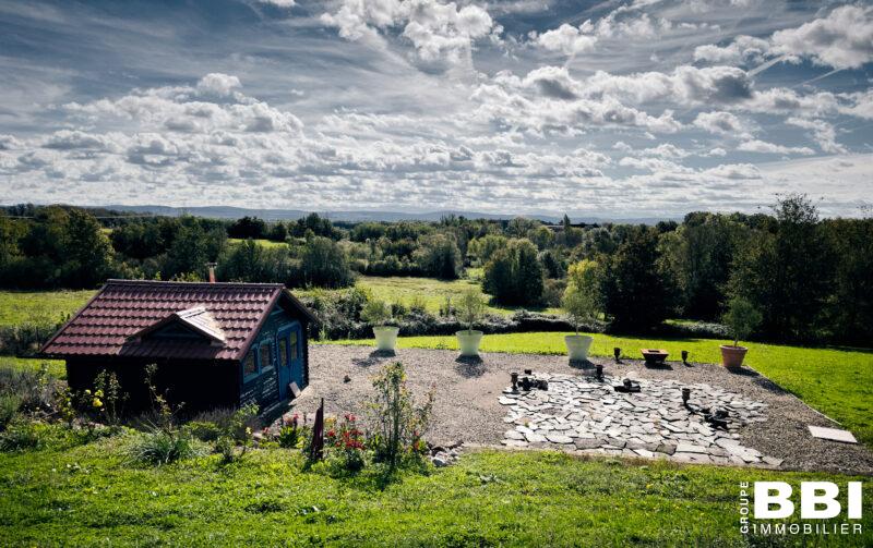 Vue sur le Revermont depuis la maison de campagne